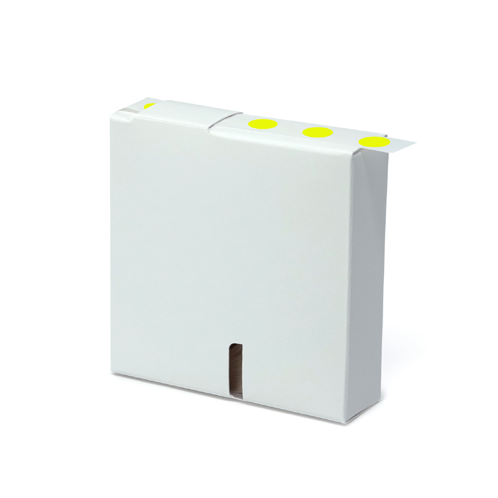 Globe Scientific Label Rolls, Cryo, 13mm Dots, for 1.5-2mL Tubes, Yellow Image